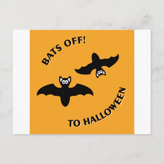 Halloween Bats Sinaasappel Briefkaart (Voorkant)