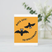 Halloween Bats Sinaasappel Briefkaart (Staand voorkant)