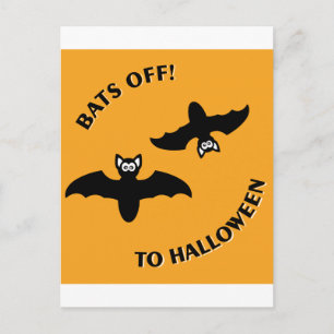 Halloween Bats Sinaasappel Briefkaart