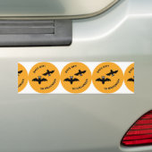 Halloween Bats Sinaasappel Bumpersticker (Op auto)