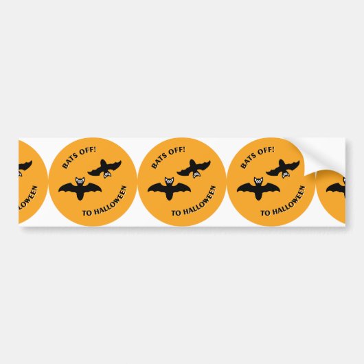 Halloween Bats Sinaasappel Bumpersticker (Voorkant)