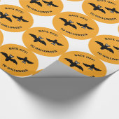 Halloween Bats Sinaasappel Cadeaupapier (Hoek)