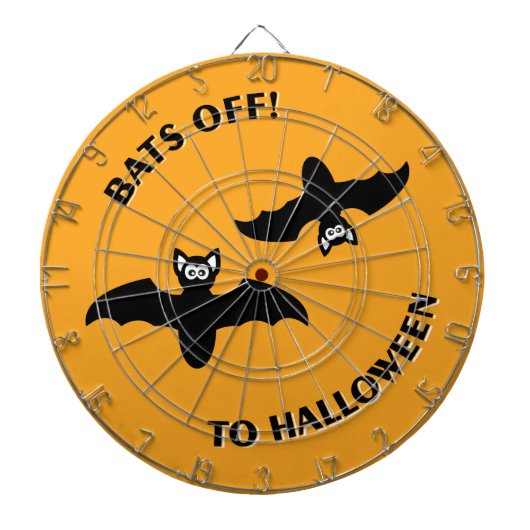 Halloween Bats Sinaasappel Dartbord (Voorkant)