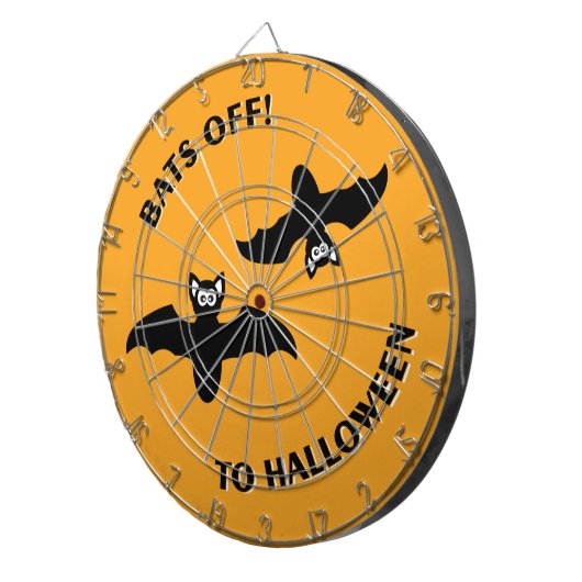 Halloween Bats Sinaasappel Dartbord (Voorkant Rechts)