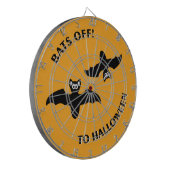 Halloween Bats Sinaasappel Dartbord (Voorkant Links)