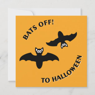 Halloween Bats Sinaasappel Kaart