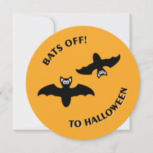 Halloween Bats Sinaasappel Kaart