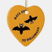 Halloween Bats Sinaasappel Keramisch Ornament (Rechts)