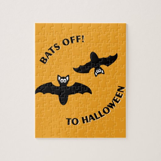 Halloween Bats Sinaasappel Legpuzzel (Verticaal)