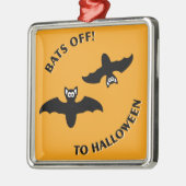 Halloween Bats Sinaasappel Metalen Ornament (Links)