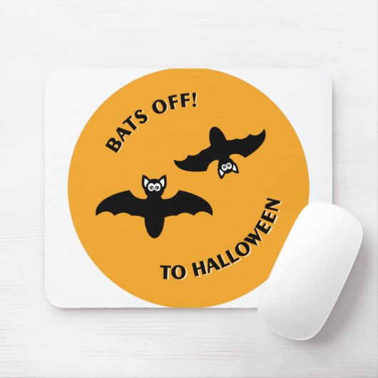 Halloween Bats Sinaasappel Muismat (Met muis)