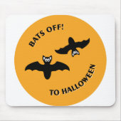 Halloween Bats Sinaasappel Muismat (Voorkant)