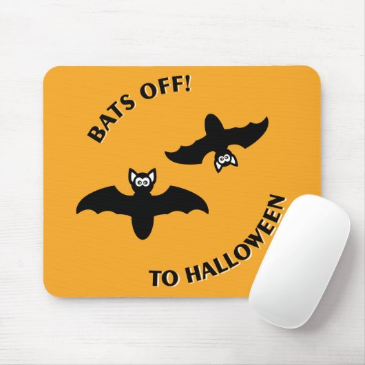 Halloween Bats Sinaasappel Muismat (Met muis)
