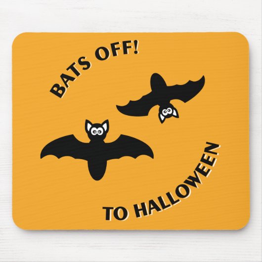 Halloween Bats Sinaasappel Muismat (Voorkant)