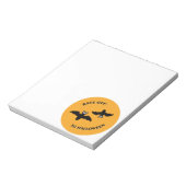 Halloween Bats Sinaasappel Notitieblok (Linkerzijde)