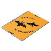 Halloween Bats Sinaasappel Notitieboek (Linkerzijde)