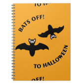 Halloween Bats Sinaasappel Notitieboek (Voorkant)