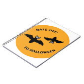 Halloween Bats Sinaasappel Notitieboek (Linkerzijde)