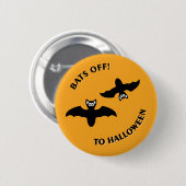 Halloween Bats Sinaasappel Ronde Button 5,7 Cm (Voorkant /achterkant)