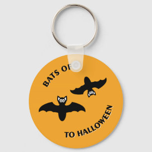 Halloween Bats Sinaasappel Sleutelhanger