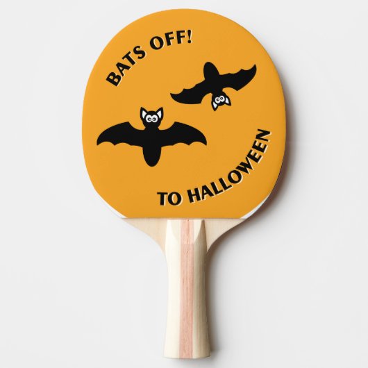Halloween Bats Sinaasappel Tafeltennisbatje (Voorkant)