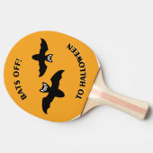 Halloween Bats Sinaasappel Tafeltennisbatje (Zijkant)