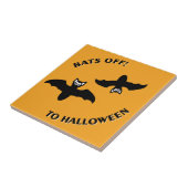 Halloween Bats Sinaasappel Tegeltje (Zijkant)