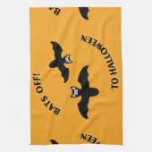 Halloween Bats Sinaasappel Theedoek (Verticaal)