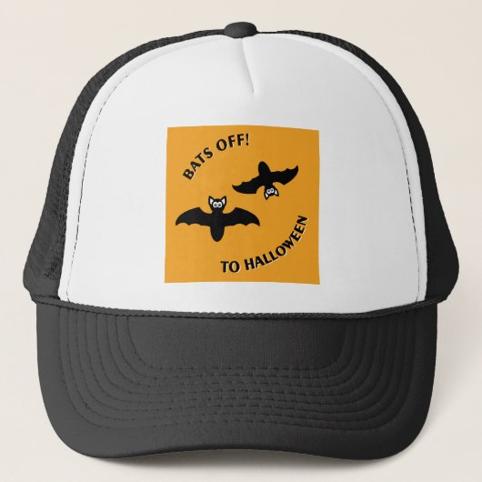 Halloween Bats Sinaasappel Trucker Pet (Voorkant)