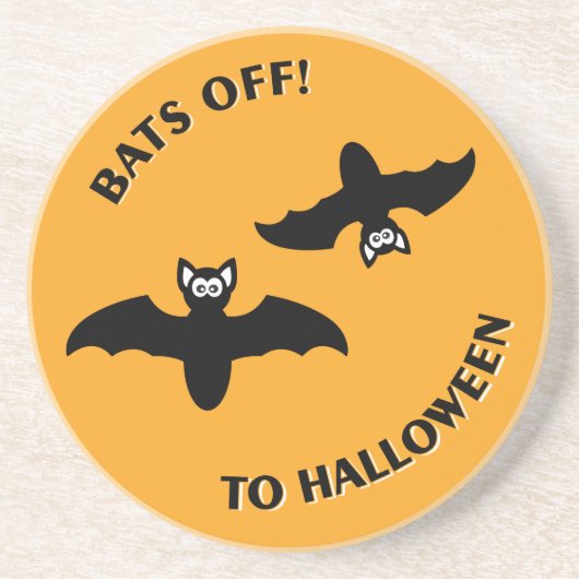 Halloween Bats Sinaasappel Zandsteen Onderzetter (Voorkant)