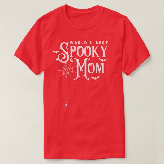 Halloween Bats Spider Web Gothic World's Best Spoo T-shirt (Design voorkant)