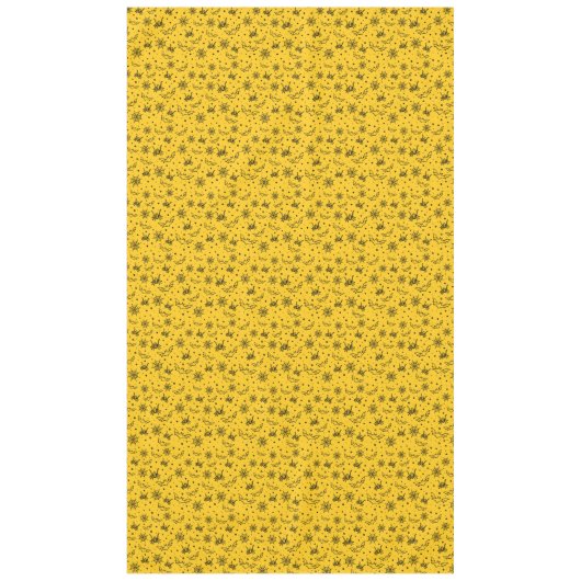 Halloween Bats Spiders Web op Large Yellow Tafelkleed (Voorkant)