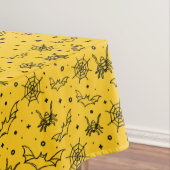 Halloween Bats Spiders Web op Large Yellow Tafelkleed (Voorbeeld)