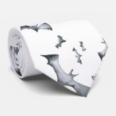 Halloween bats spooky patroon stropdas (Opgerold)