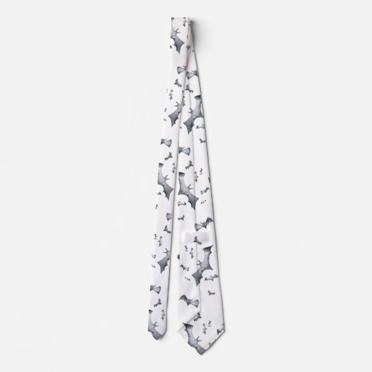 Halloween bats spooky patroon stropdas (Achterkant)