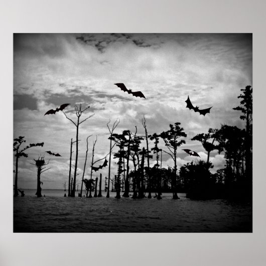 Halloween Bats - Spooky Scene Poster (Voorkant)