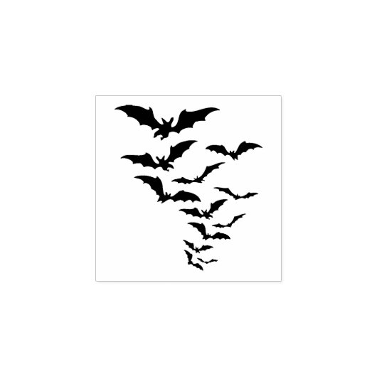Halloween Bats Stamp Rubberstempel (Afrduk)