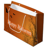 Halloween Bats & Trees - Large Gift Bag Cadeautasje (Voorkant Gekanteld)