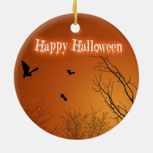 Halloween Bats & Trees - Ornament (Achterkant)