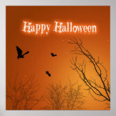 Halloween Bats & Trees - Poster (Voorkant)