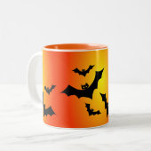 Halloween Bats Tweekleurige Koffiemok (Voorkant links)