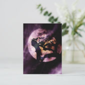 Halloween Bats vliegen op een volle maan nacht Briefkaart (Staand voorkant)