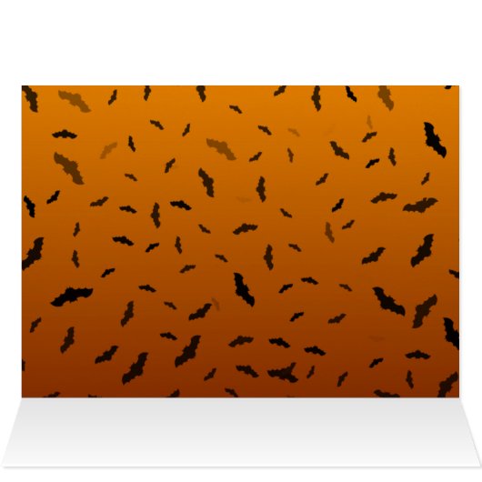 Halloween Bats Wenskaart (Binnen Horizontaal (Boven))