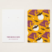 Halloween Bats Witch Petten die een DisplayCard ve Visitekaartje (Voorkant /achterkant)