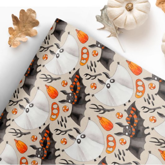 Halloween Bats Wrapping Paper Cadeaupapier