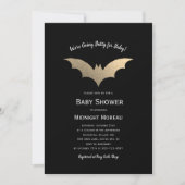Halloween Bats Zwart Baby shower Kaart (Voorkant)