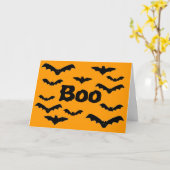 Halloween Batty "Boo" Kaart (Gele Bloem)