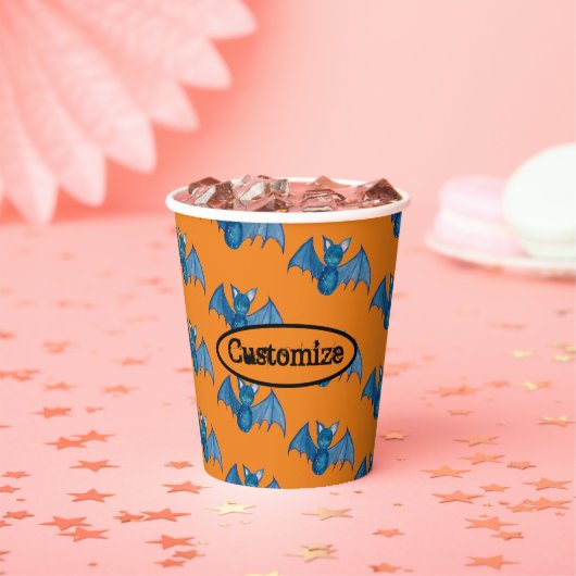 Halloween Batty Patroon Papier Cup Papieren Bekers (Insitu)