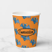 Halloween Batty Patroon Papier Cup Papieren Bekers (Achterkant)