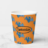 Halloween Batty Patroon Papier Cup Papieren Bekers (Voorkant)
